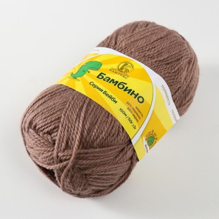 Bambino yarn 35% Merinos wool, 65% acrylic 150m/50g (113 cocoa)-1
