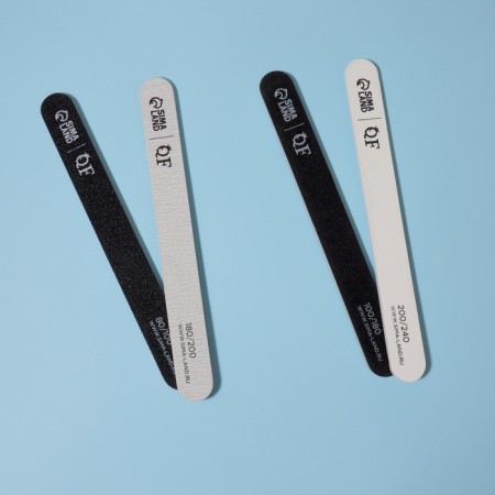 Files-melons, abrasiveness 80/100, 100/180, 180/200, 200/240, 18 cm, 4 pcs, black/gray/white color-2