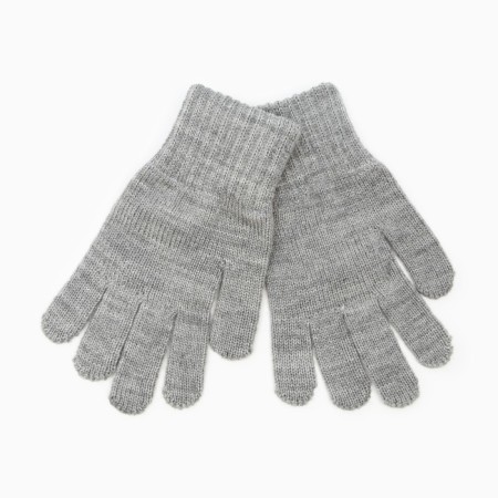 Single children's gloves, light gray color, size 16 (9-12 years old)-1