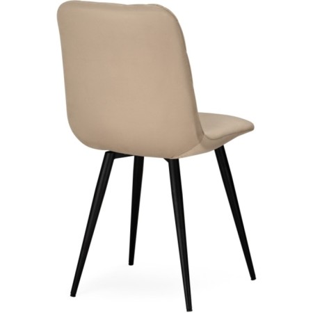 STULL OF A METALLARCASA RALF Metal/Velor, Black/Beige 44x53x83 cm-3