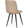 STULL OF A METALLARCASA RALF Metal/Velor, Black/Beige 44x53x83 cm