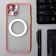 Luazon cover for the iPhone 12 Pro Max, support for magsafe, edging, plastic, pink