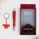 Gift set 2V1 (pen, keychain bow with heart) mix