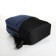City backpack with USB from textiles with lightning, 2 pockets, black/blue color