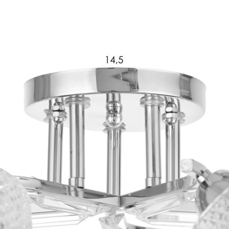 Ceiling chandelier "Amis" E27 5x40W chrome 52x52x22cm-7