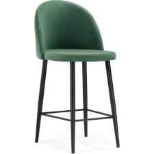 Metal amisore stool/velor, black/gray 48x53x95 cm