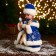 Snow Maiden "in a blue fur coat with a heart" moves, 30 cm
