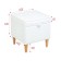 Ebi Puf, 400x400x420, white leatherette