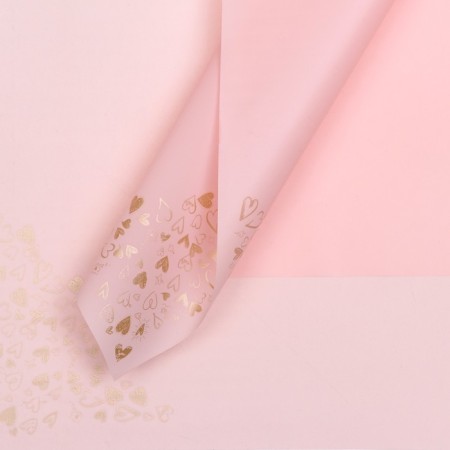 Matte film with a drawing "Amur", light pink color, 60 x 60 cm