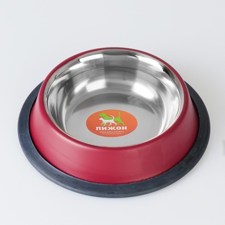 A bowl with a non -slip base color, 230 ml, burgundy-1