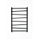 Electric towel Grois Zigzag, 500x800 mm, 8 crossbars, lower rights, black