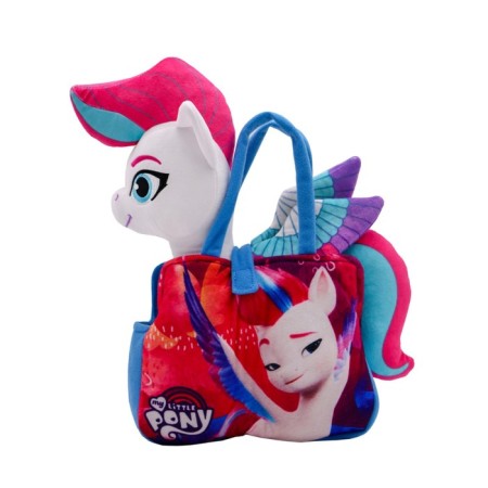 Soft toy pony, in a purse, zip, 25 cm-2