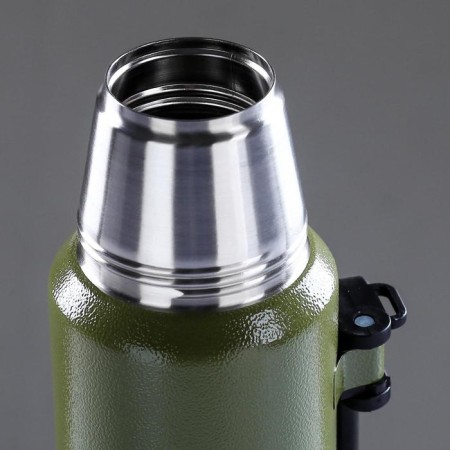 Thermos, 1.2 l, movement, "master K.", with a mug, retains heat 18 hours, 36 x 11 cm, green-3