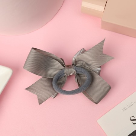 Hair elastic band "Schoolgirl" Bant Star, 12 cm, gray-1