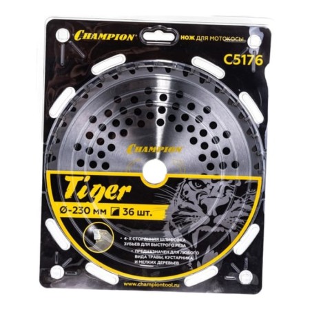 CHAMPION Tiger C5176 trimmer knife, with hard alloy teeth, 36 teeth, 230x25.4 mm 107192-3