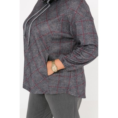 Female jumper, size 54, gray color-5