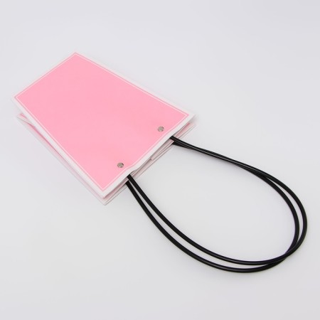 Bag for flowers pink moisture-resistant, 17x17-11.5x11.5-20 cm 3-2
