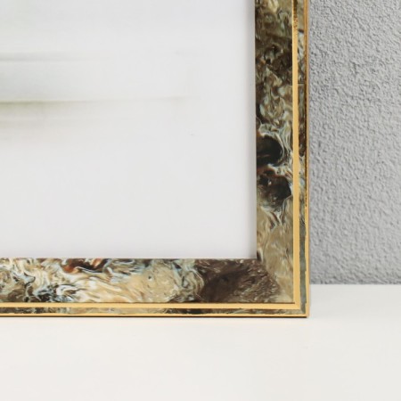 Photo frame Plastic 30x40 cm "Marmoter with a gold frame" 32x42 cm-1