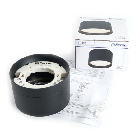 Ceiling light Feron HL370, IP20, GX70, 25 W, 115x115x70 mm, black color black-8