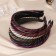 Hair rim "Virginia" 1 cm, stripes shine, mix