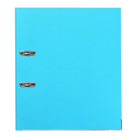 A4, 75 mm registrar, calligrata, PVC, embossing "Len", metallic edging, pocket for a spine, collected, blue, mix-3