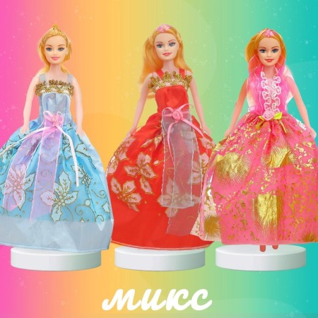 Milena doll in a magnificent dress with accessories, mix-4