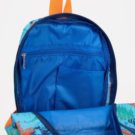 Baby backpack on lightning, 2 external pockets, blue color-3