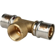 Тройник-пресс STOUT SFP-0007-003426, d=26 х 3/4" х 26 мм, внутренняя резьба, латунь