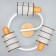 Thauon chandelier 3he14 40w is white 52x52x16 cm