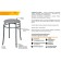 Stool "Eleans" orange/chrome