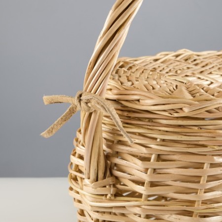 Basket "Economic", with a lid, 17/26 × 23/32 × 22/42 cm, manual weaving, willow-2