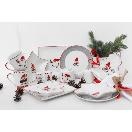 Porcelain shade mug "Festive commotion. Gnome Bim ", 340 ml, white color-4