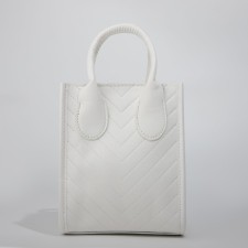 Bag Female Tout with zipper, white color