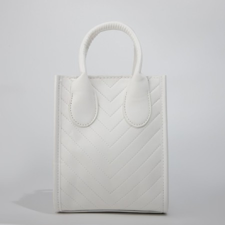 Bag Female Tout with zipper, white color