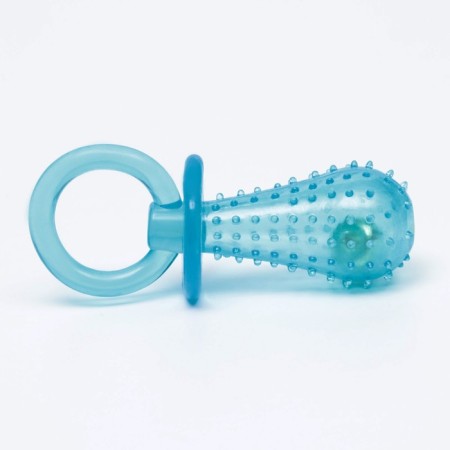 Chewing toy "nipple" Transparent, pp, 9.5 cm, blue-1