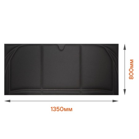 AIRLINE hood soundproof sound insulation, non-woven canvas with foil. coating, 135x80 cm-2