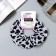 Hair elastic band "Orbit" Stains, 12 cm, black and white