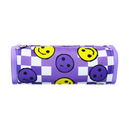 Penal is soft, 1 compartment, quadro, 70 x 200 mm, Hatber "Smile!" silicone+textiles, purple npn_72257-1