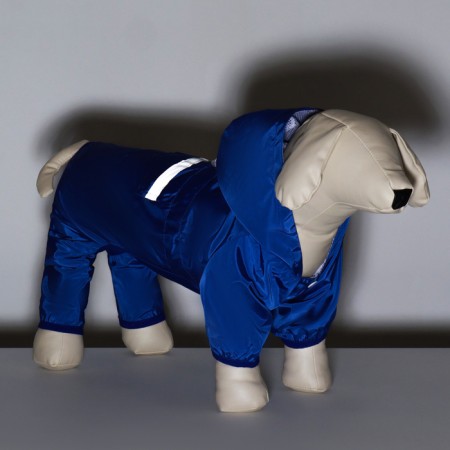 Combiason for dogs, demi -season with a lining, size 2xl (DS 42, OG 56 cm), blue-13