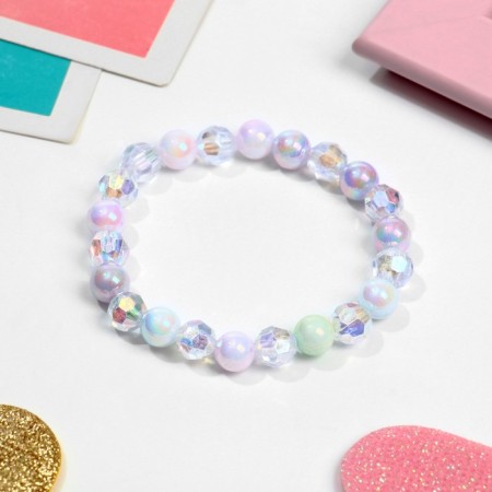 Bracelet Children's "chosen" faceted crystals, rainbow color