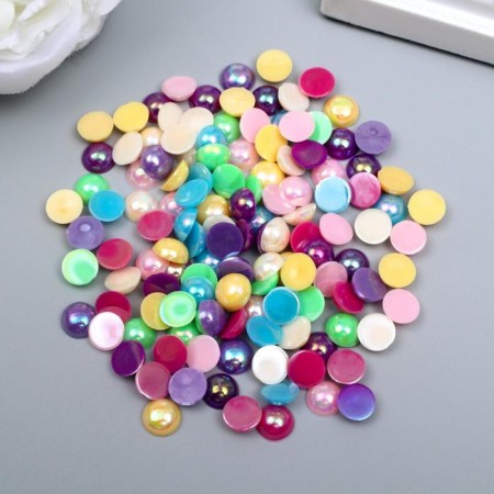 Decor for creativity Plastic "Half -Pesterpoline Tsvetn. Purvalum" set150pcs 0.8x0.8x0.4 cm mix