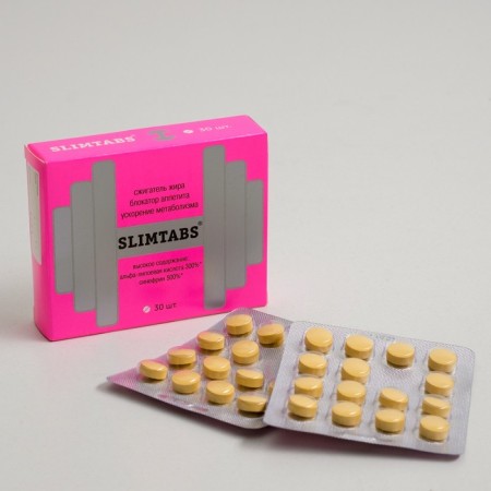Slimtabs: appetite blocker, fat burner, metabolism acceleration, synephrine and alpha-lipoic acid, 30 tablets