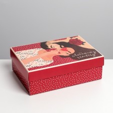 Gift folding box, packaging, “loved one”, 21 x 15 x 7 cm