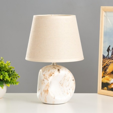 Lamp table ceramics E14 40W 220V "Sand time" under marble 30x19.5x19.5 cm Risalux