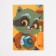Diamond mosaic with partial filling on the stand for children "Raccoon", 10 x 15 cm