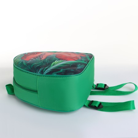 Children's backpack on the zipper "chosen", the color is green-4