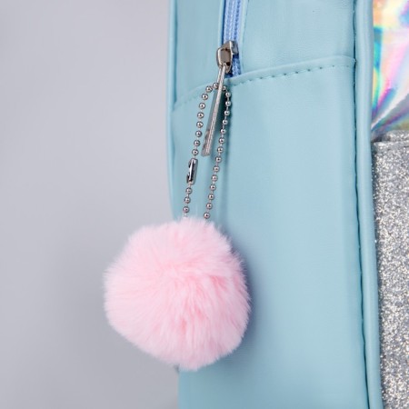 Baby backpack for a girl with a brilliant pocket "kitten", 27x23x10 cm-3