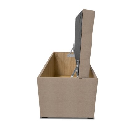 Puff with a lid and weighting, 800 × 400 × 420 mm, Vital velor, Sand color-4