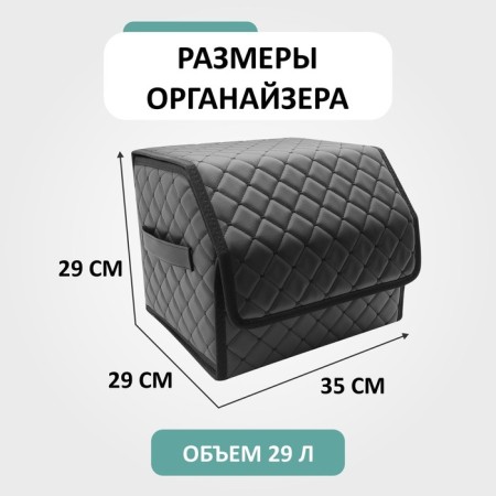 Organizer for the car Defly 35x29x29 cm, the color is black/black.-1