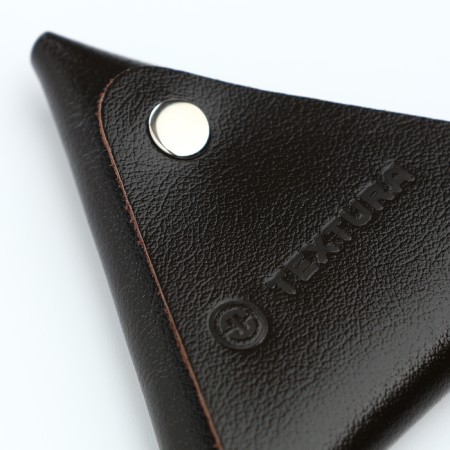 Monetnik on the button, Textura, brown color-4
